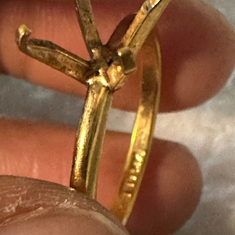 14k GP espo TYPO Vintage Gold Ring with missing stone - Picture 10 of 16